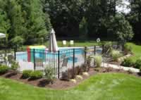 4ft tall black wrought iron pool fence