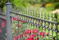 Iron pool fence decorative style