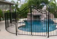 double arched pool fence gate