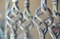 iron pool fence basket decor